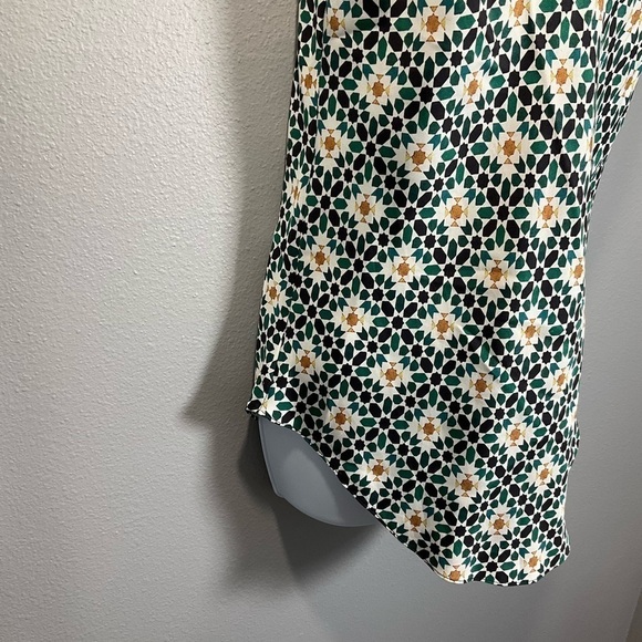 THEORY Printed Silk Sleeveless Racerback floral print lightweight size S T145 - Picture 6 of 12